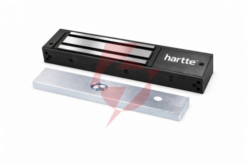 Zwora elektromagnetyczna hartte mg280sr-bk 280kg czarna z monitoringiem i sygnalizacją