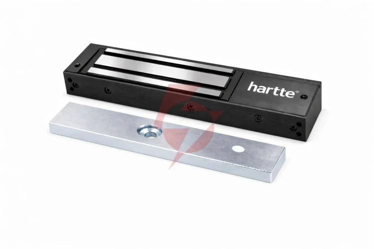 Zwora elektromagnetyczna hartte mg280sr-bk 280kg czarna z monitoringiem i sygnalizacją