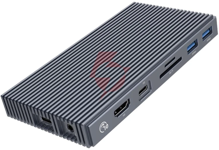 Orico stacja dokująca z obudową m.2 nvme, aktywna pd 100w, hdmi 2.0, audio, rj-45, czytnik kart