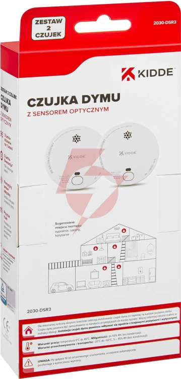 Zestaw 2 czujek dymu kidde 2030-dsr3