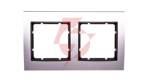 Berker B.3 Ramka aluminium/antracyt podwójna 10123004
