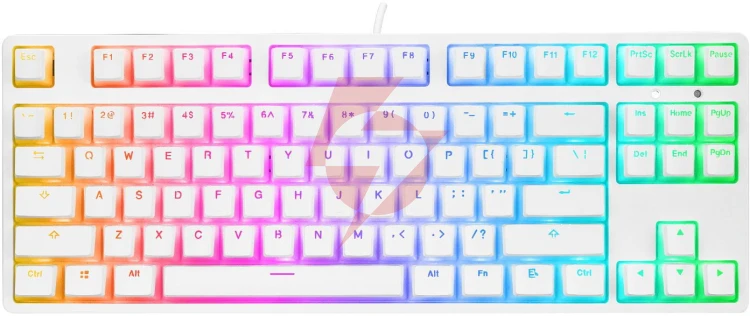 Klawiatura przewodowa rampage tkl ghost biały