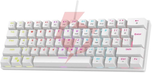 Klawiatura przewodowa rampage plower k60 biały