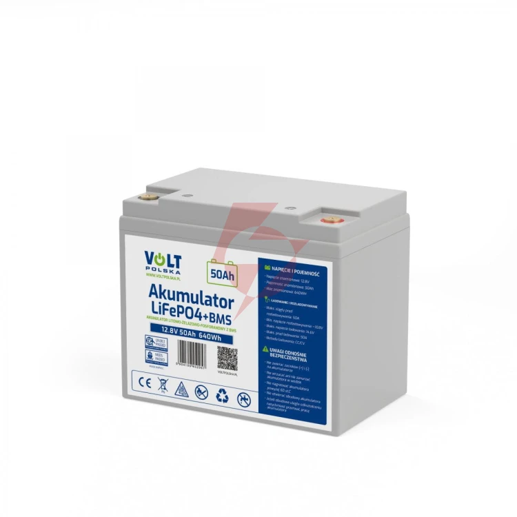 Akumulator volt polska litowo-żelazowo-fosforanowy lifepo4 12v 50ah 50a