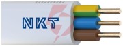 Przewód elektryczny drut płaski ydyp 450/750v 4x1,5mm2 nkt biały 100m