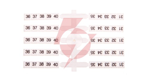 Oznacznik elastyczny do złączek szynowych EO3 /31-40/ 20x10szt. 003901758