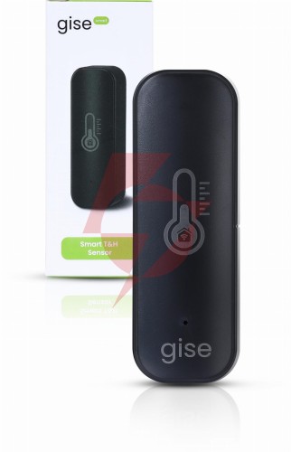 Gise smart czujnik temperatury i wilgotności wi-fi czarny | tuya | gths-wf-01-b