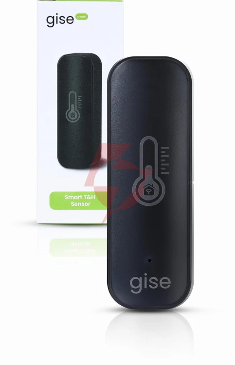 Gise smart czujnik temperatury i wilgotności wi-fi czarny | tuya | gths-wf-01-b