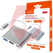 Adapter przejściówka zenwire 3w1 mhl hub usb c hdmi 4k byl-2008n