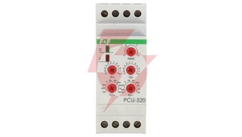 Przekaźnik czasowy 2P 8A 0,1sek-576h 230V AC wielofunkcyjny PCU-520