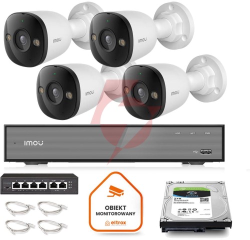 Zestaw monitoringu imou 4x kamera ps3e-8q0 8mp poe