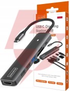 Hub adapter usb-c 7w1 hdmi 4k usb 3.0 sd pd zenwire bs-hc703