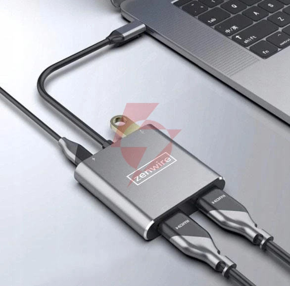 Adapter hub przejściówka usb- c 4w1 2x hdmi 4k usb 3.0 zenwire byl-2309
