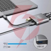 Adapter hub przejściówka usb- c 4w1 2x hdmi 4k usb 3.0 zenwire byl-2309