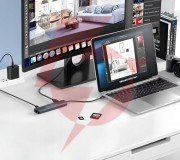 Hub usb-c przejściówka adapter 8w1 hdmi 2.0 4k 60 hz gigabit ethernet 1000 mbps zenwire hub81
