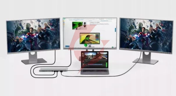 Hub adapter usb-c 12w1 stacja dokująca 2x hdmi 4k ethernet rj45 usb 3.0 byl-2211