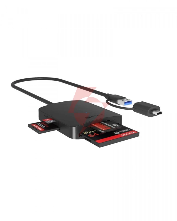 Czytnik kart cf tf sd microsd icybox  type-c+a, ib-cr302-cu3