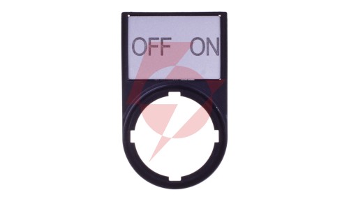 Tabliczka opisowa OFF-ON 50x30mm czarna prostokątna M22S-ST-GB10 216499