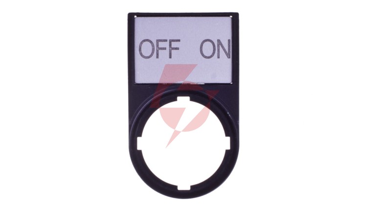 Tabliczka opisowa OFF-ON 50x30mm czarna prostokątna M22S-ST-GB10 216499