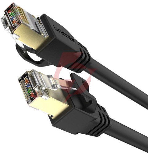 Unitek kabel ethernet rj-45 lan, patchcord cat.7 sstp (8p8c), przewód sieciowy 0,5m
