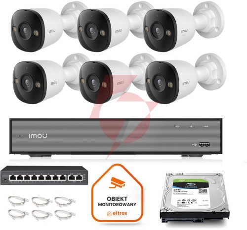 Zestaw monitoringu imou 6x kamera ps3e-8q0 8mp poe