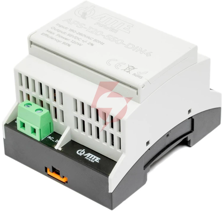 Zasilacz impulsowy 55v 120w w obudowie din4 atte aps-120-550-din4