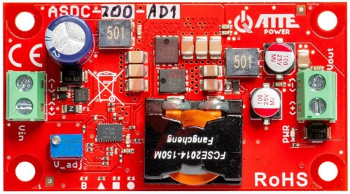 Przetwornica obniżająca napięcie z regulacją 5...24v 200w atte asdc-200-ad1-of