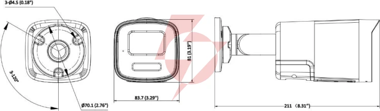 Kamera ip hikvision ds-2cd1t67g3-liu(2.8mm)