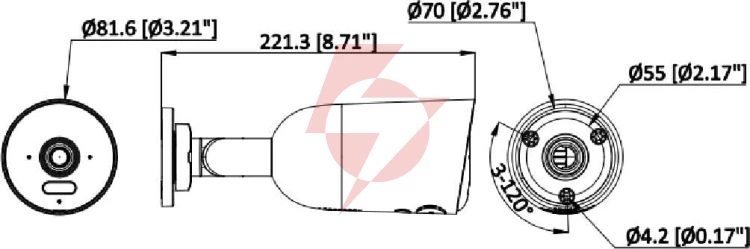 Kamera bezprzewodowa ip hikvision ds-2cfs04/4g(2.8mm)
