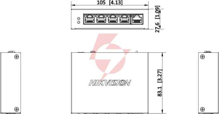 Repeater poe hikvision ds-3e0505p-e/r