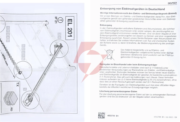 Fotokomórki hormann el-201 przewodowe