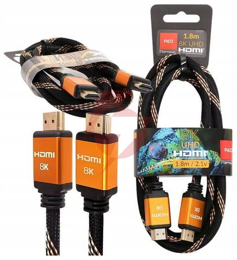 Opticum red hdmi cable / kabel hdmi 1.8m 8k uhd