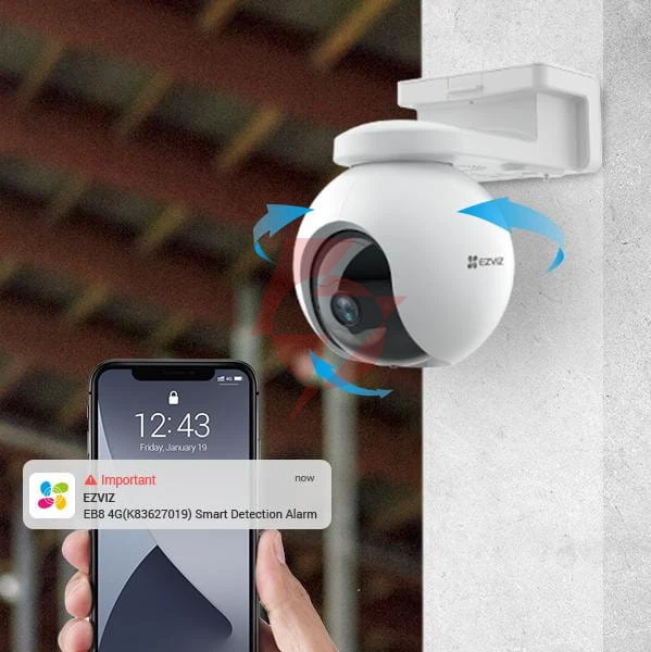 Kamera ip ezviz eb8 pro 4g 4k kit 8mp z panelem słonecznym 8w 4g wi-fi