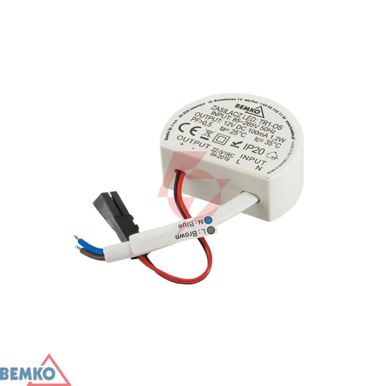 Zasilacz do opraw samochodowych stepper 1.2w 12vdc 100ma