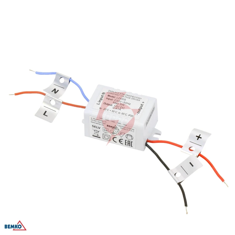 Zasilacz elektroniczny led 12v 5w
