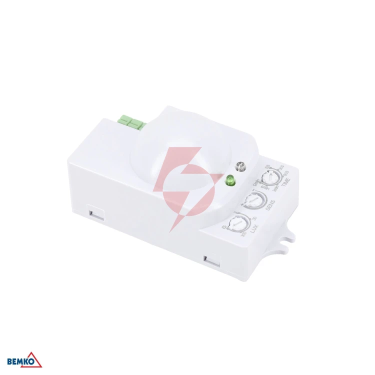 Czujnik mikrofalowy 1200w 360* ip20 prostokątny biały