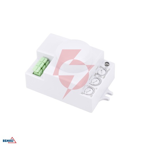 Czujnik mikrofalowy 1200w 360* ip20 prostokątny biały mini