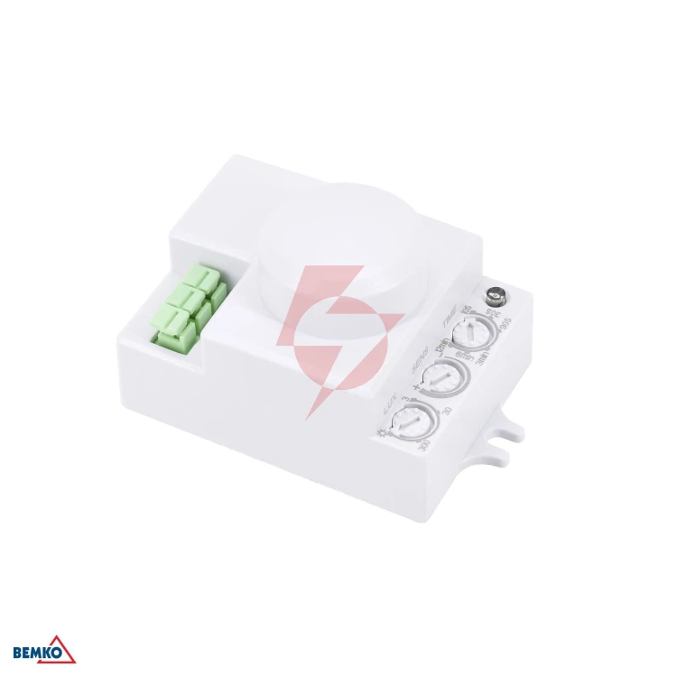 Czujnik mikrofalowy 1200w 360* ip20 prostokątny biały mini