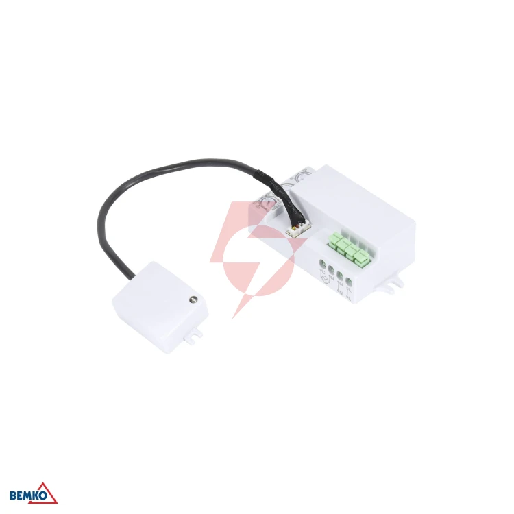 Czujnik mikrofalowy 1200w 360* ip20 prostokątny biały z sonda