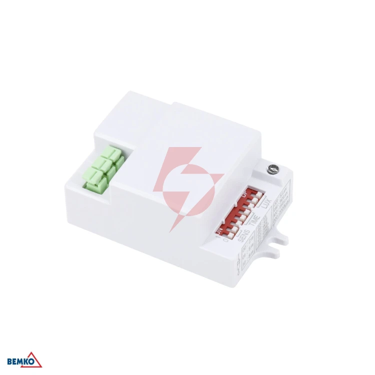 Czujnik mikrofalowy 500w 360* ip20 prostokątny biały dip-switch
