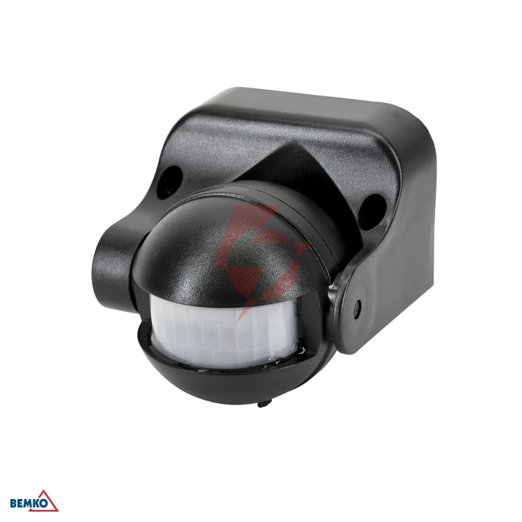 Czujnik ruchu pir 1200w 180* czarny