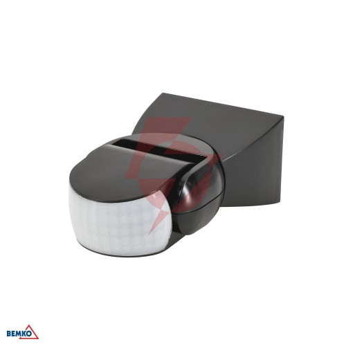 Czujnik ruchu pir1200w 180* ip65 czarny
