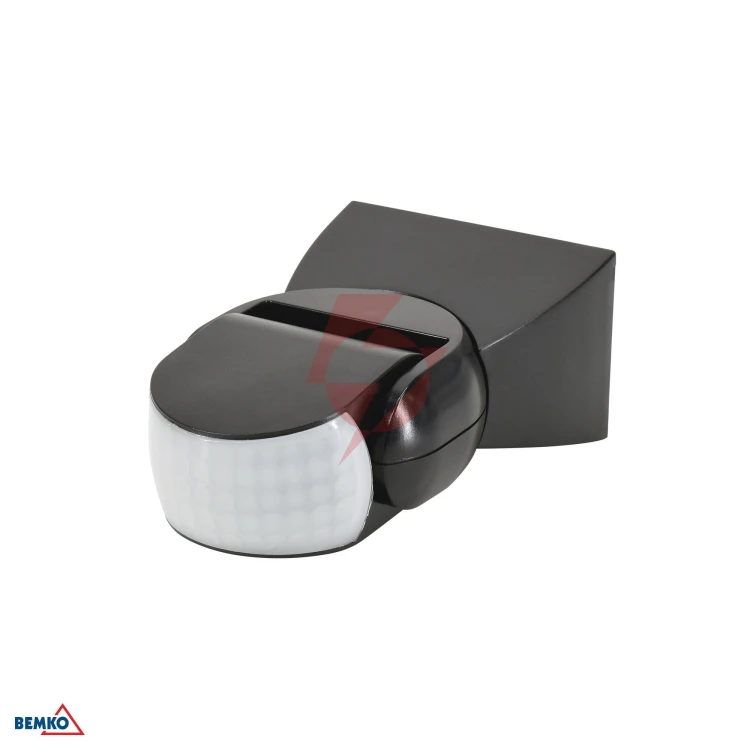 Czujnik ruchu pir1200w 180* ip65 czarny