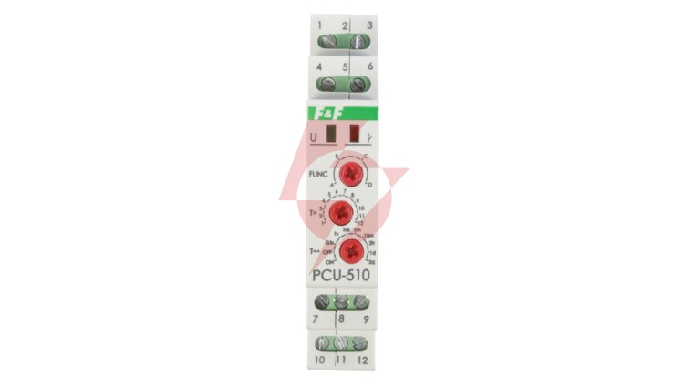 Przekaźnik czasowy 2P 8A 0,1sek-576h 230V AC, 24V AC/DC wielofunkcyjny PCU-510DUO