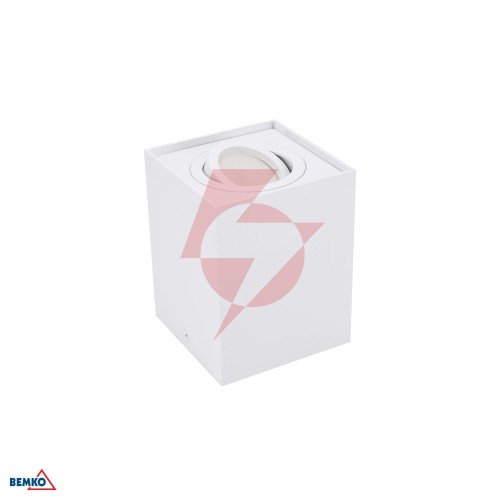 Downlight ortal regulowana 96x96 gu10 max. 1x50w biała
