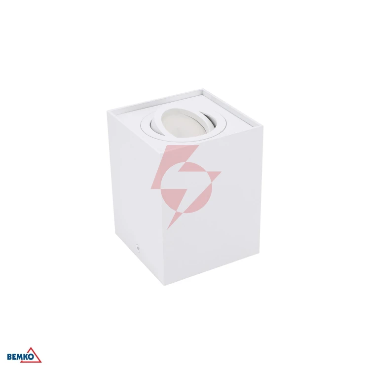 Downlight ortal regulowana 96x96 gu10 max. 1x50w biała