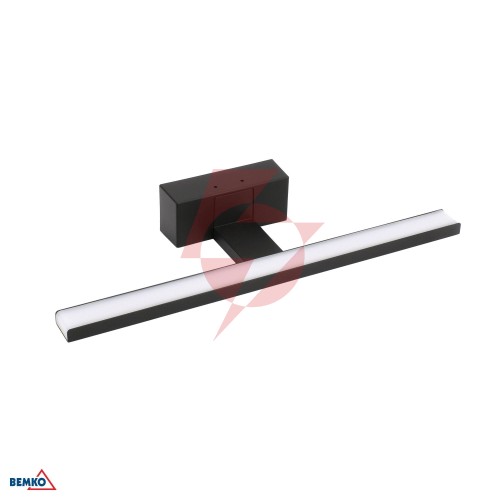 Kinkiet led keira 8w 4000k 40cm ip44 czarny