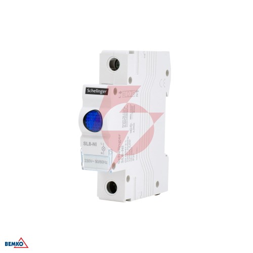 Lampka sygnalizacyjna led sl8 niebieska schelinger