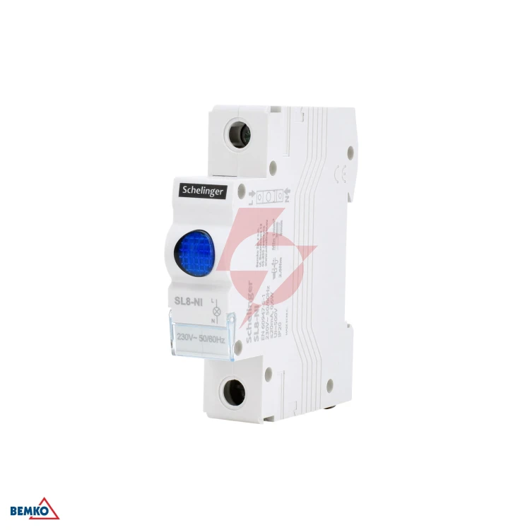 Lampka sygnalizacyjna led sl8 niebieska schelinger