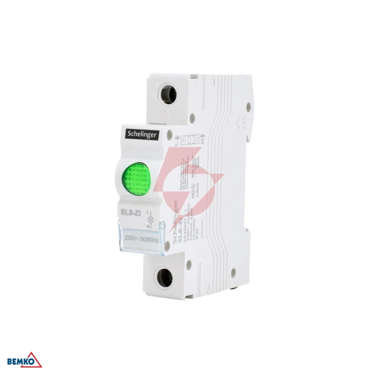 Lampka sygnalizacyjna led sl8 zielona schelinger
